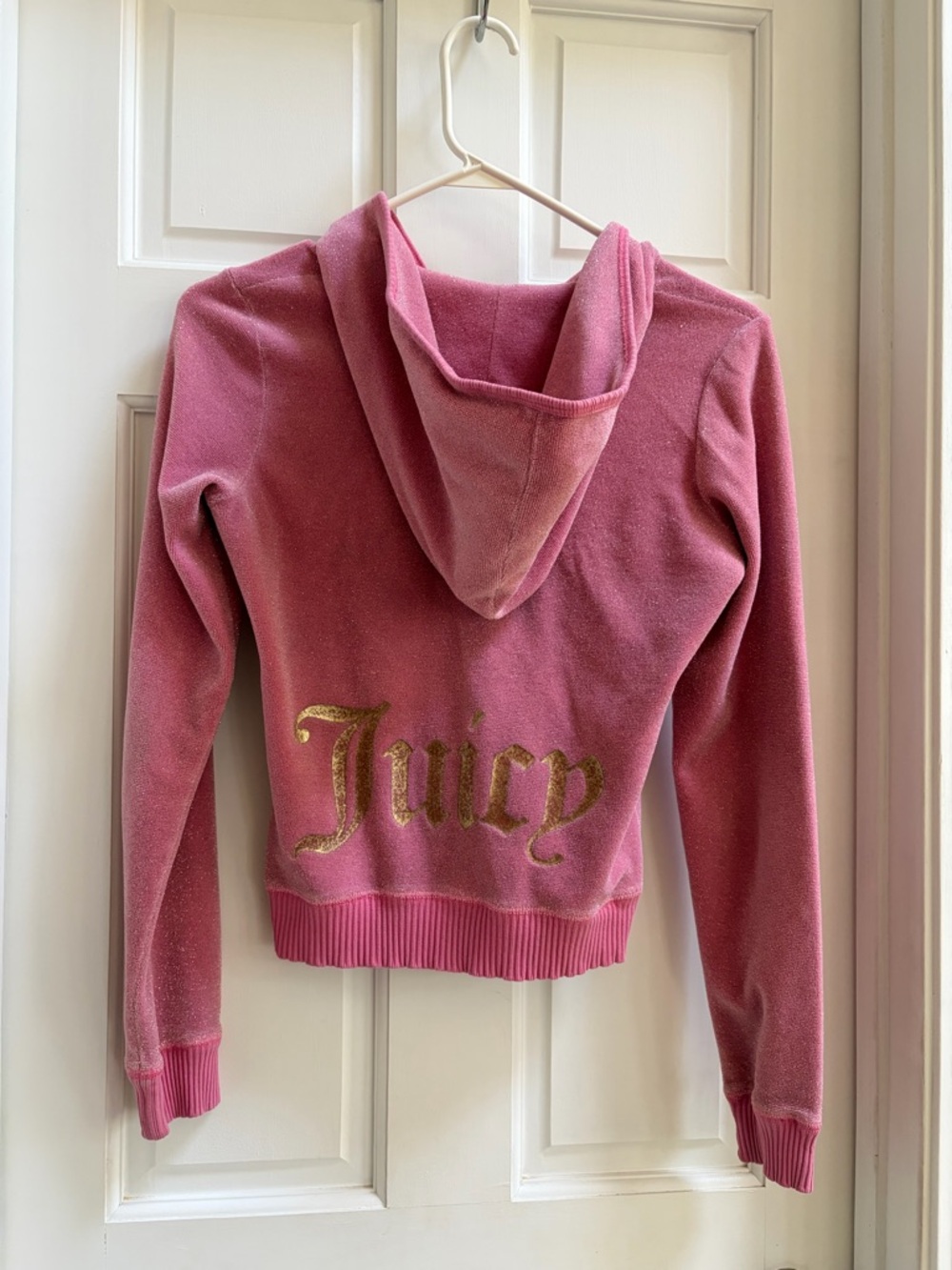Juicy Couture Pink Sparkle Zip Hoodie